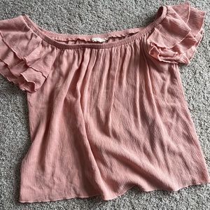 Blush pink size XS off the shoulder top LA Hearts